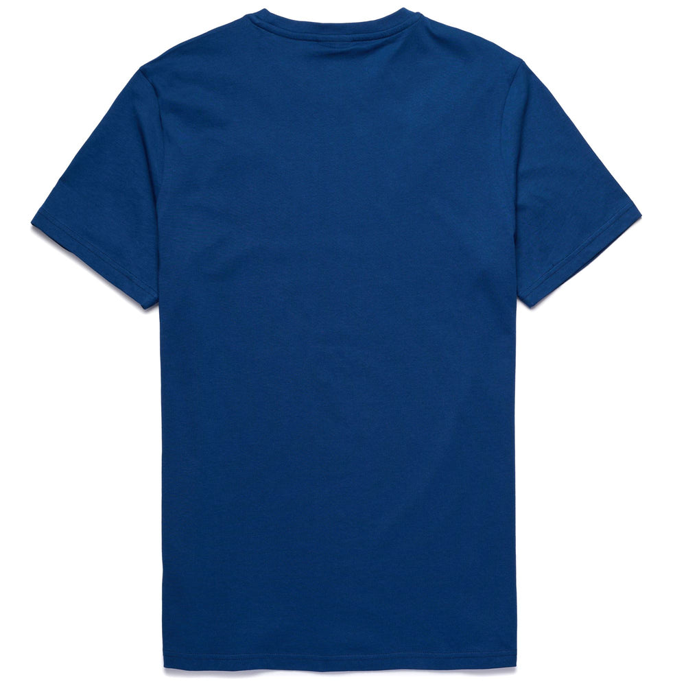 T-Shirt Slim Fit in Cotone Blu Cobalto Uomo con Logo Omini 02