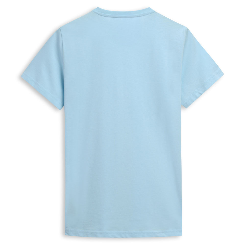 T-shirt bleu homme coupe slim en coton décontracté 02