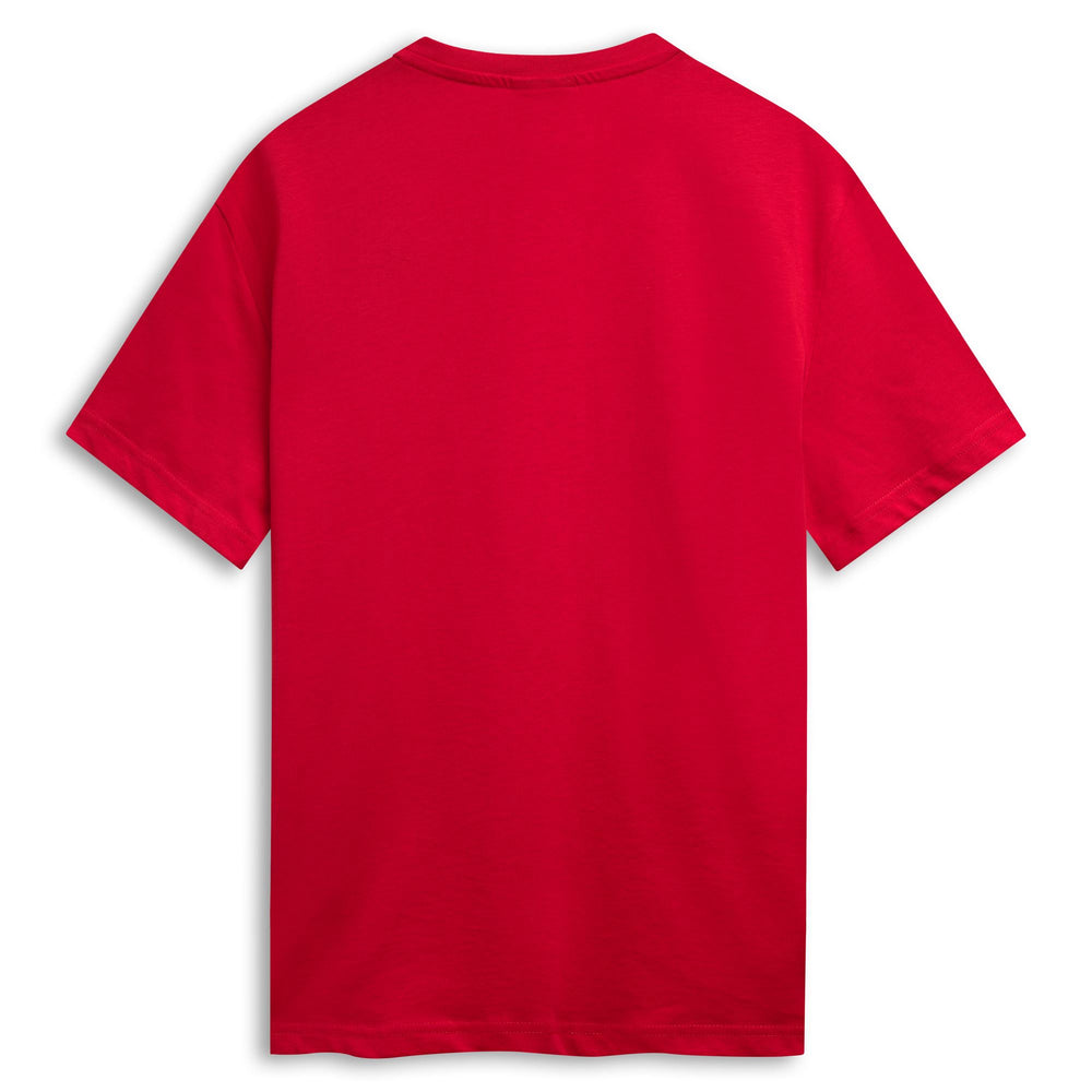 T-shirt rouge homme coupe slim en coton décontracté 02