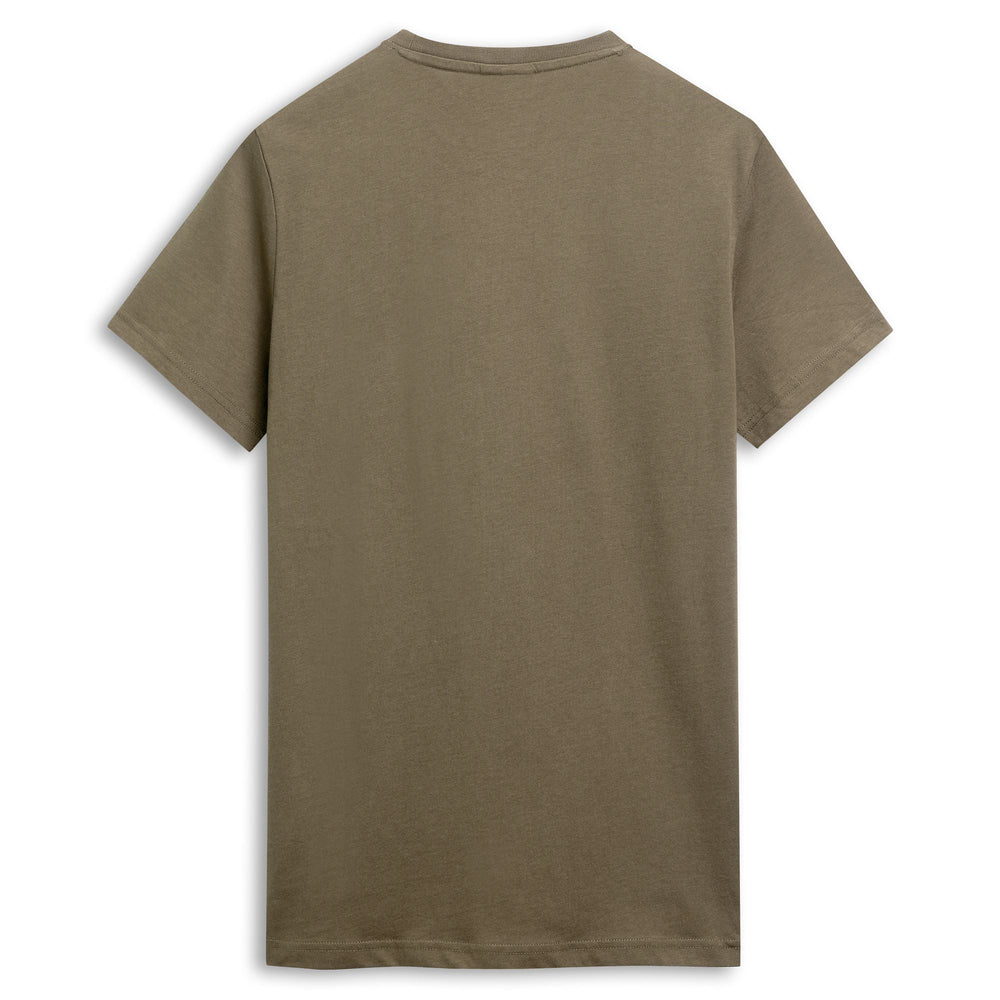T-shirt décontracté en coton vert pour homme, coupe ajustée 02