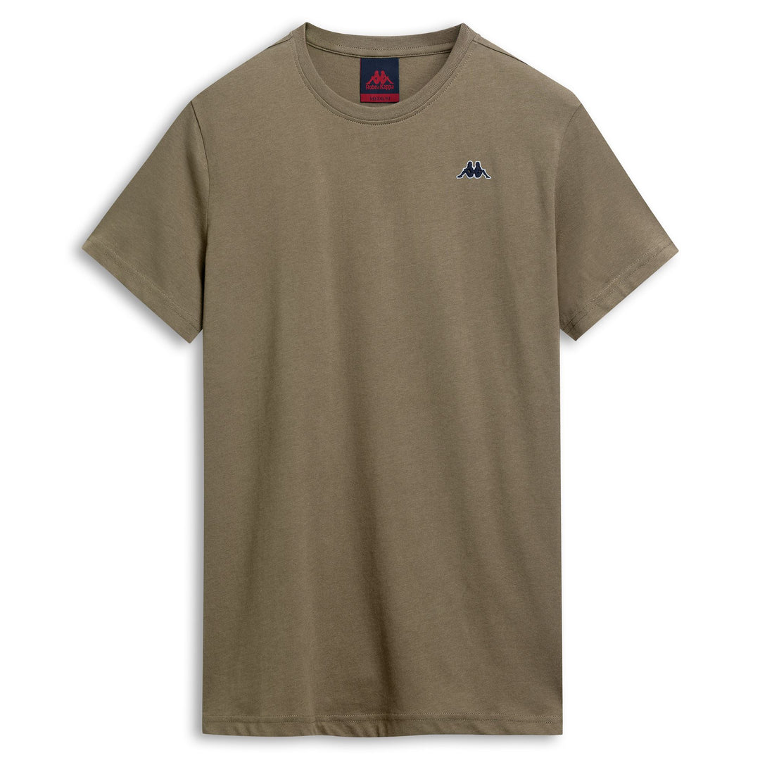 T-shirt décontracté en coton vert pour homme, coupe ajustée 01