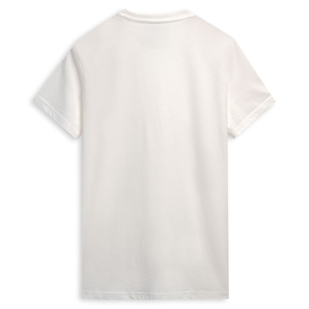 T-shirt blanc pour homme, coupe ajustée, en coton décontracté 02