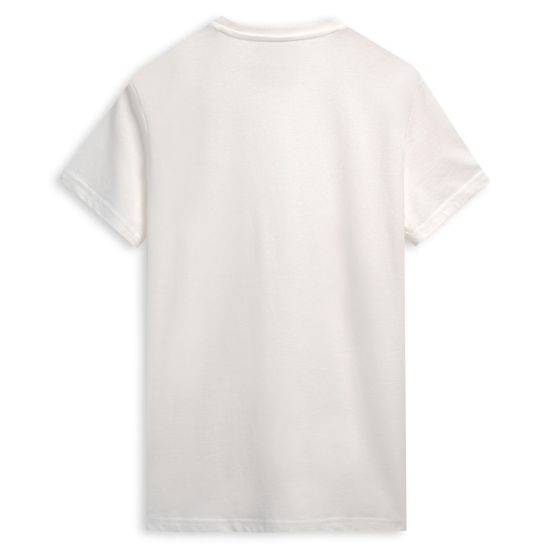 T-shirt blanc pour homme, coupe ajustée, en coton décontracté main