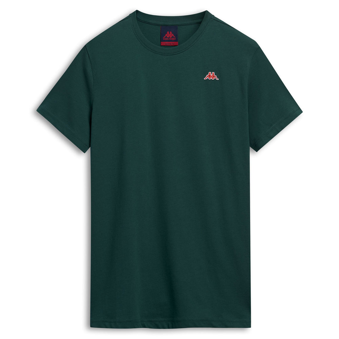 T-shirt décontracté slim fit pour homme en jersey de coton vert 01