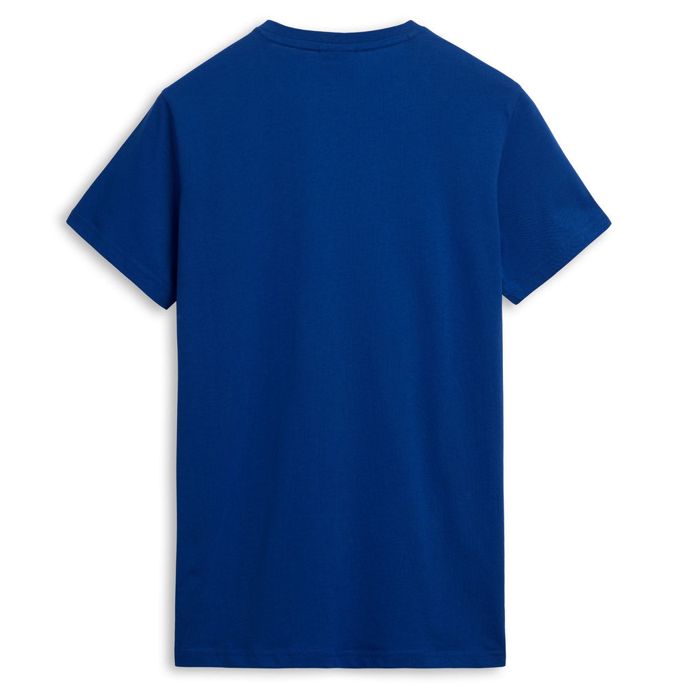 T-shirt bleu homme coupe slim en coton décontracté 02