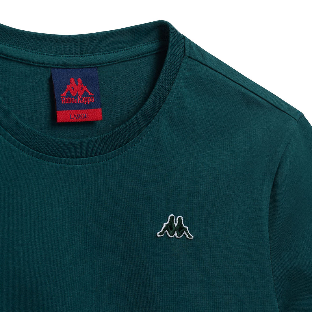 Camiseta de algodón verde ajustada para hombre con logotipo de Omini main