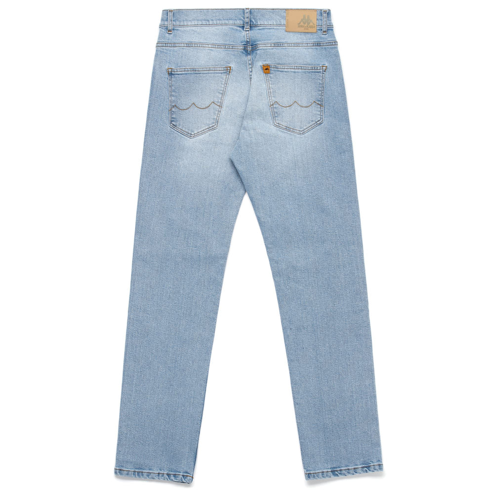 Pantalon en denim bleu clair pour homme, coupe classique, 5 poches 02