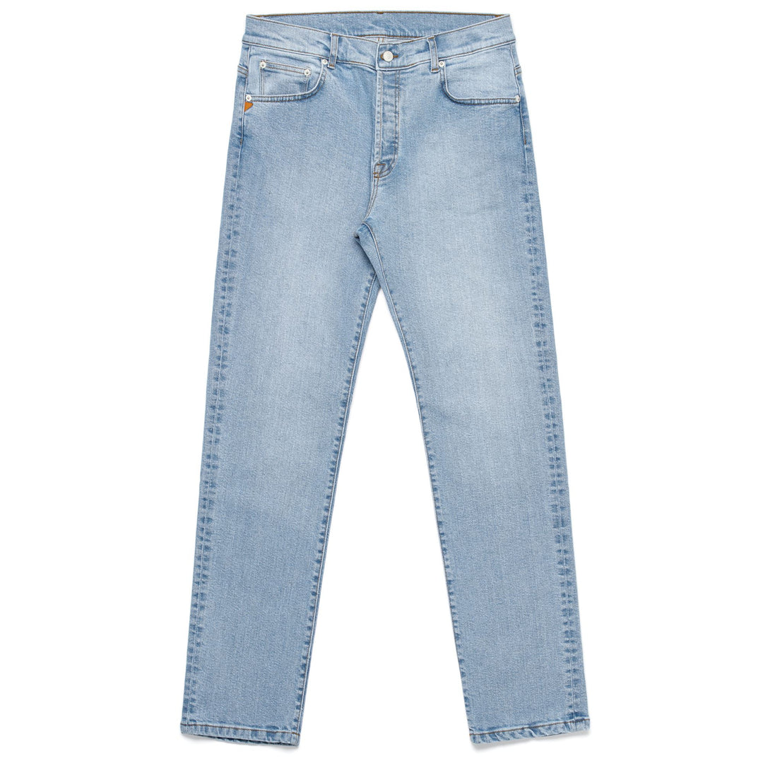 Pantalon en denim bleu clair pour homme, coupe classique, 5 poches 01