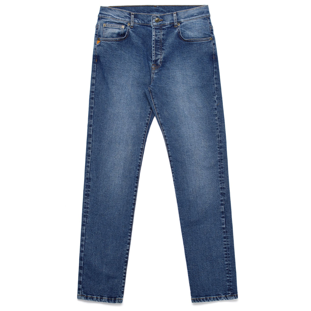Pantalon en denim bleu pour homme, coupe classique, 5 poches 01
