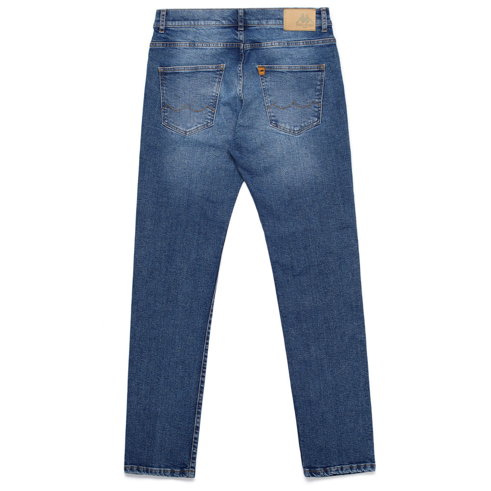 Pantalon en denim bleu pour homme, coupe classique, 5 poches 02