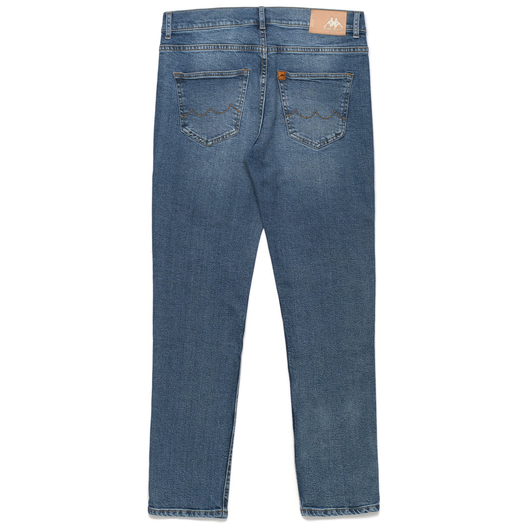 Pantaloni in Denim Slim Fit 5 Tasche Uomo Blu Indigo main