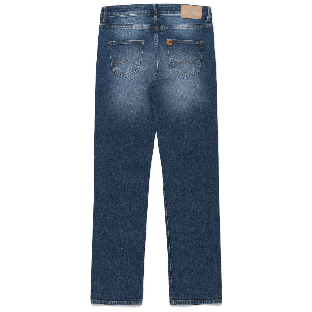 Pantalon en jean bleu pour femme, coupe classique, 5 poches 02