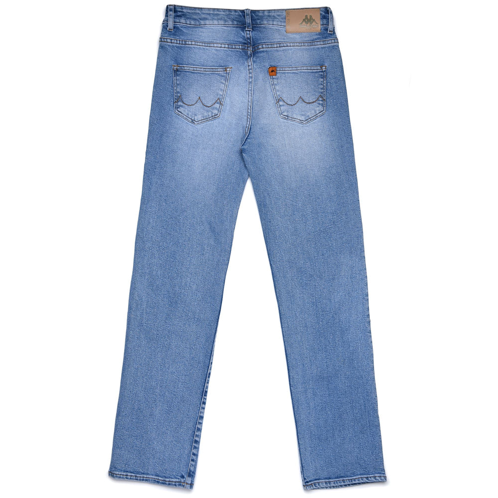 Pantaloni 5 tasche da donna in denim blu chiaro con vestibilità regular 02