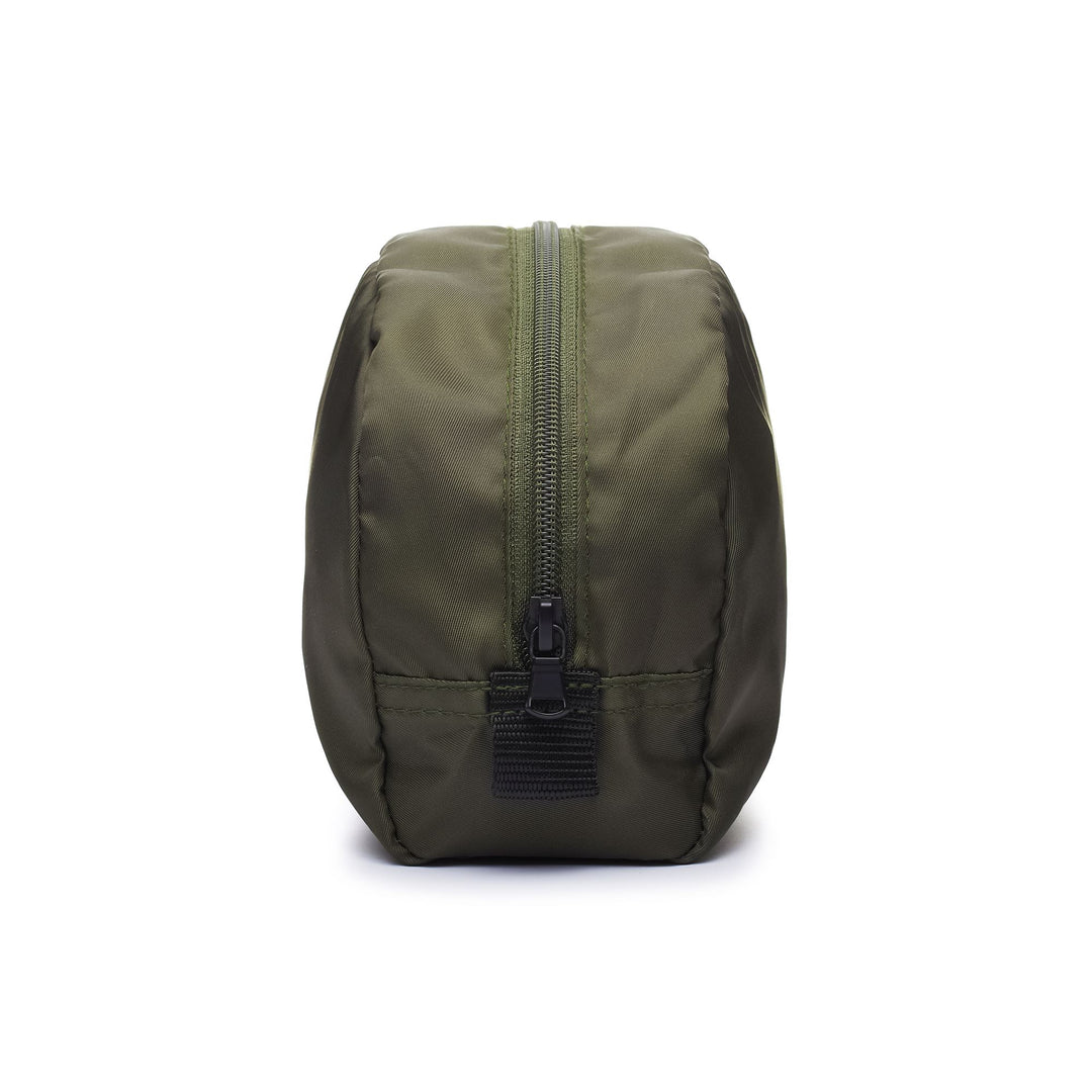 Military Green Unisex Nylon Beauty Case with Zip Closure main