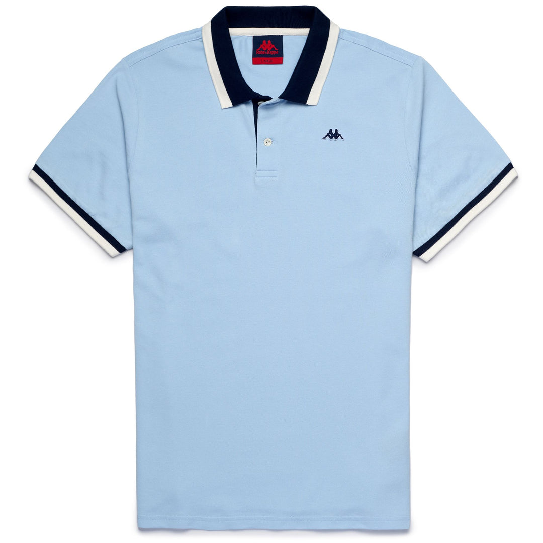 Polo casual in cotone slim fit da uomo blu 01