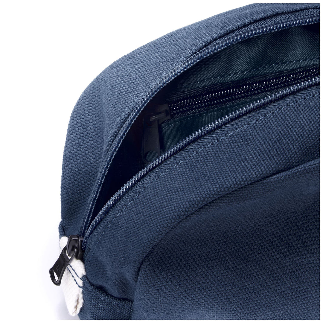 Majolica Blue Unisex Cotton Canvas Beauty Case with Zip Closure main