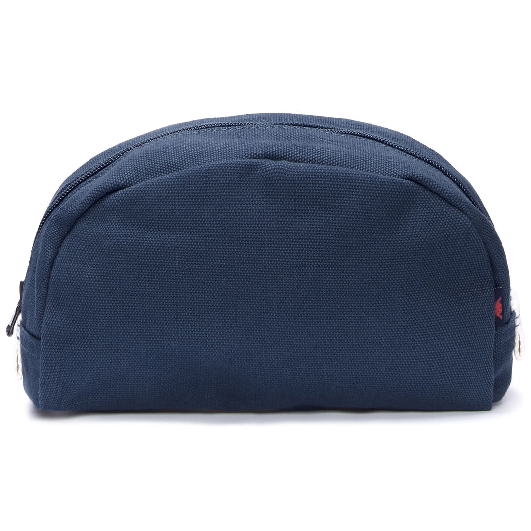 Beauty Case in Cotone Canvas Unisex Blu Majolica con Chiusura Zip 01