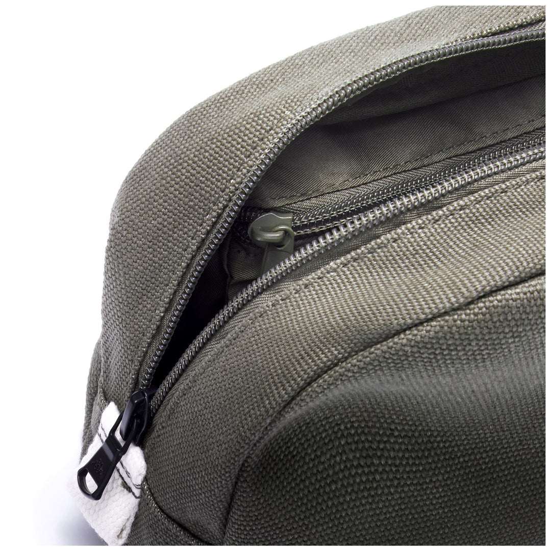 Military Green Unisex Cotton Canvas Beauty Case with Zip Closure main