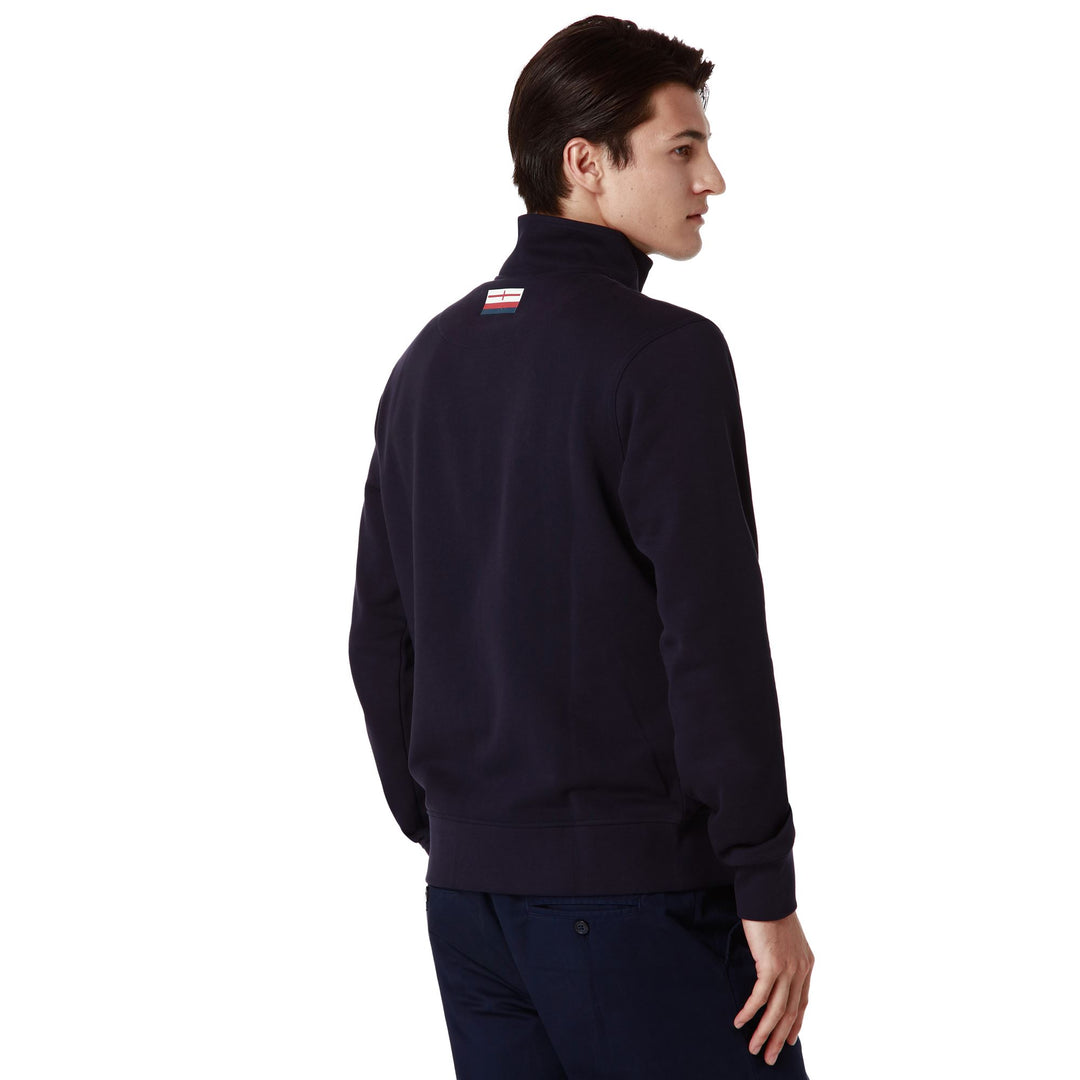 Marine Blue Men's Functional Fleece Jacket with Slim Fit main