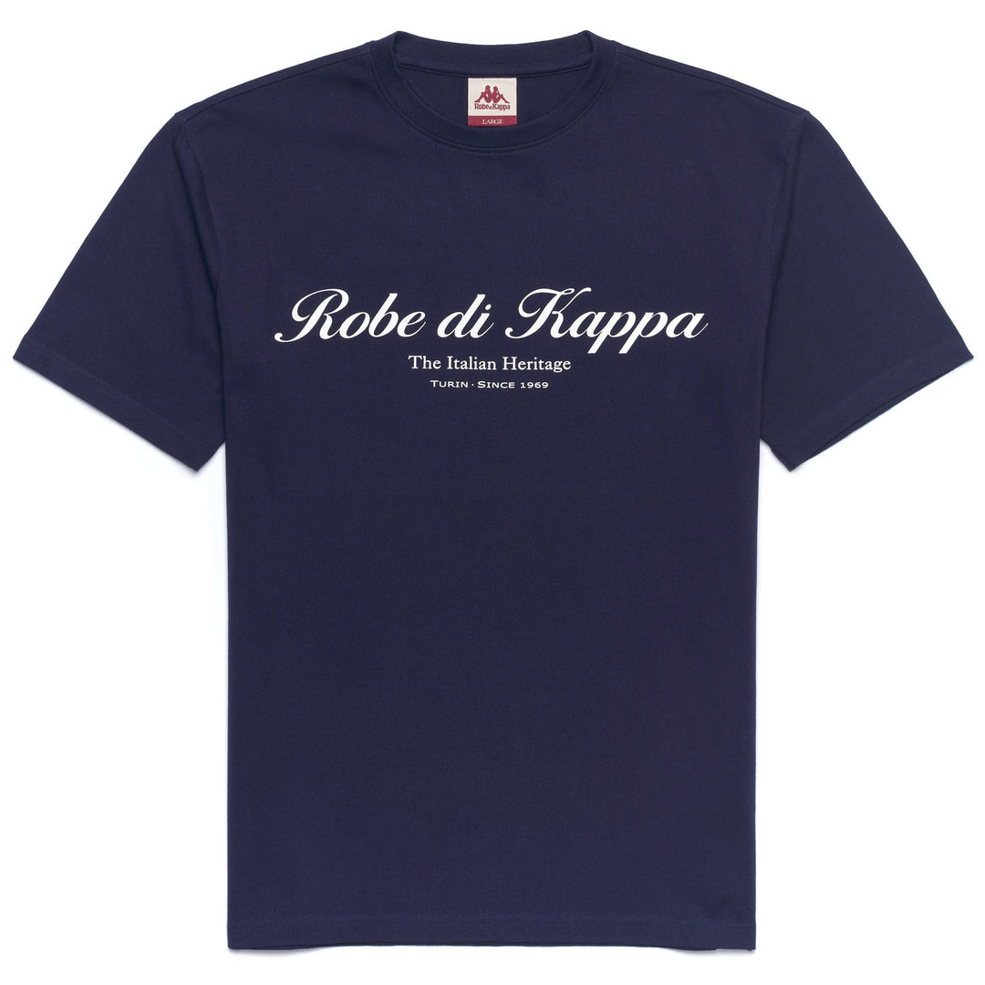 Marine blue Men's Cotton T-Shirt with Embroidery 01