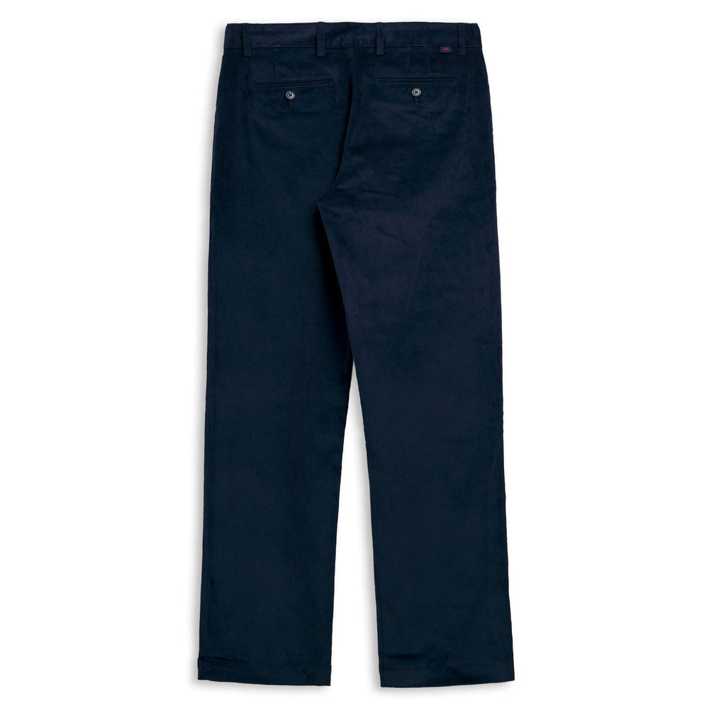 Pantalones chinos de corte regular para hombre de Blue Iris en pana elástica. 02