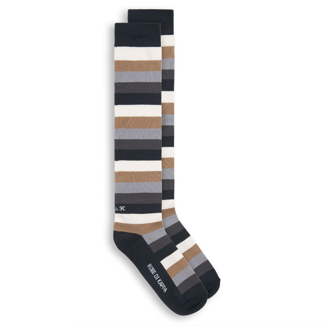 Black Men's Knee High Socks in Cotton Elastan 01