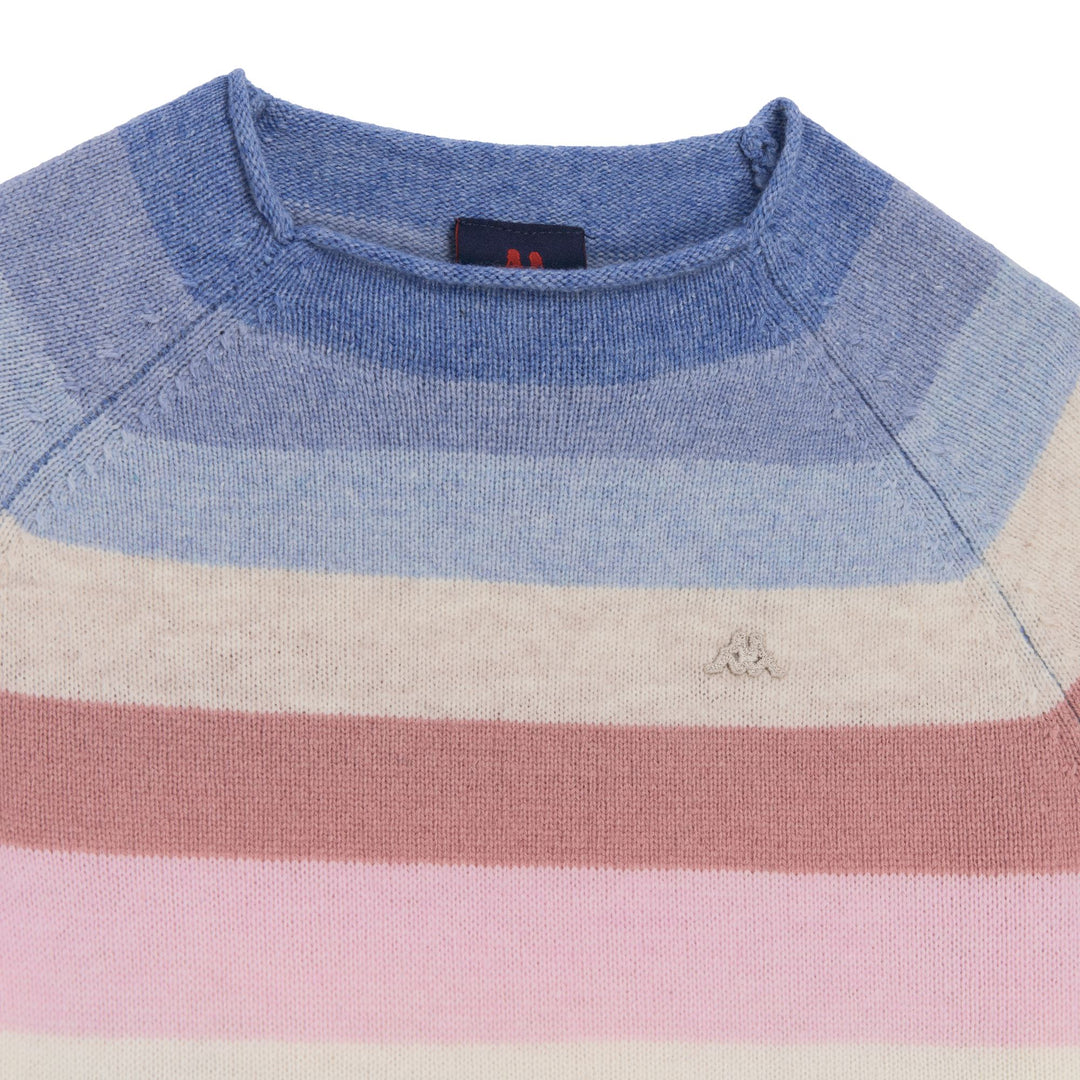 Blue Women's Classic Fit Multicolor Striped Wool Pullover main