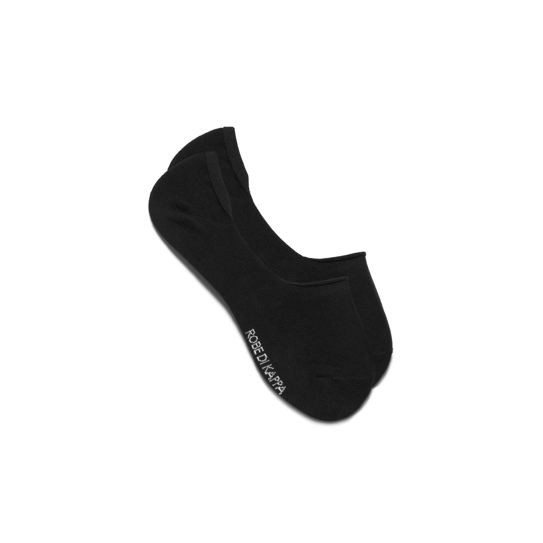 Footsies in Cotone Classici Unisex Neri con Tallone Antiscivolo 01