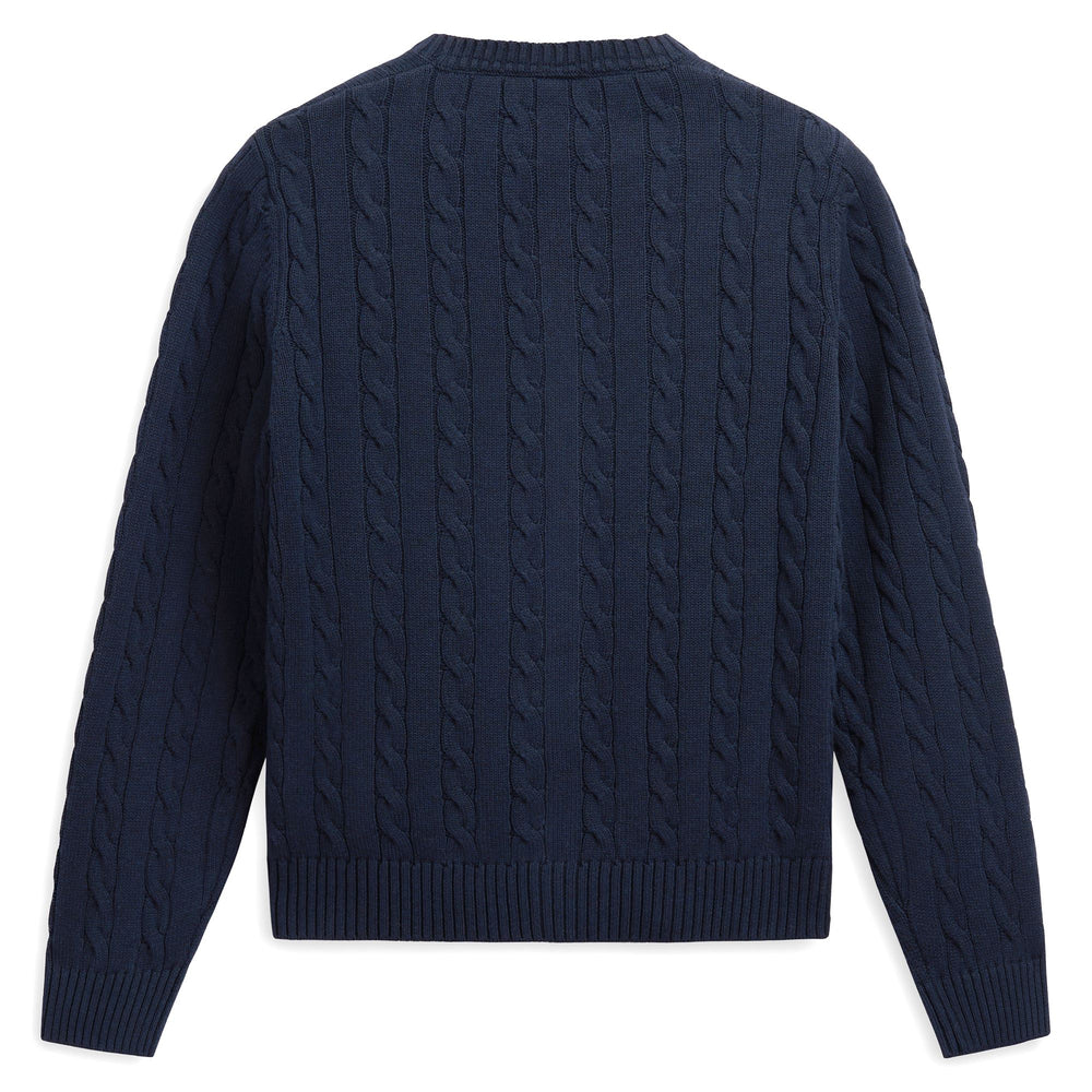 Blue Women's Regular Fit Casual Cardigan with Cables 02