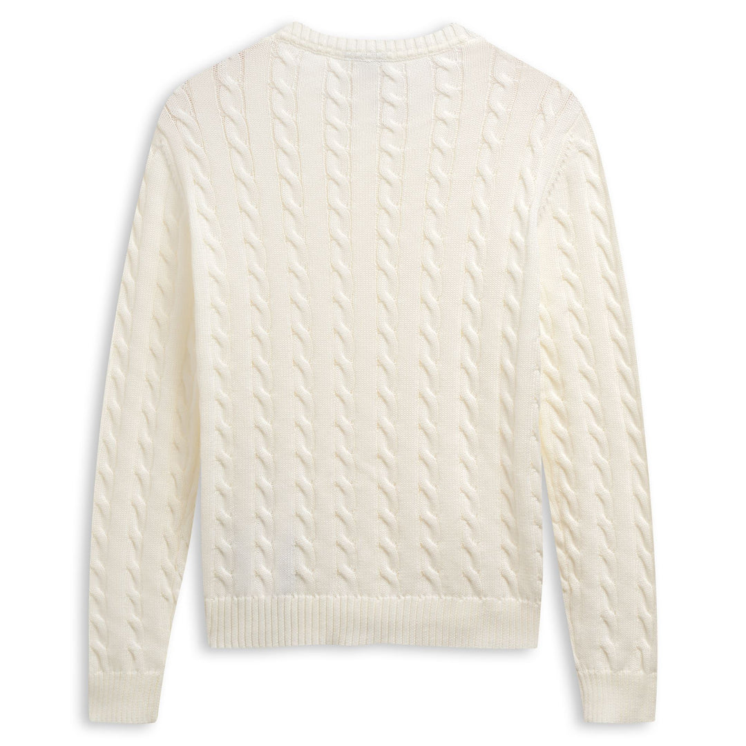 Cardigan in cotone bianco da donna con vestibilità regolare main