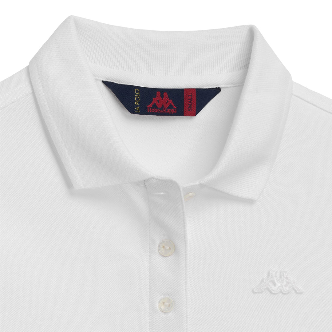 Polo blanc pour femme, coupe classique, en piqué stretch décontracté main