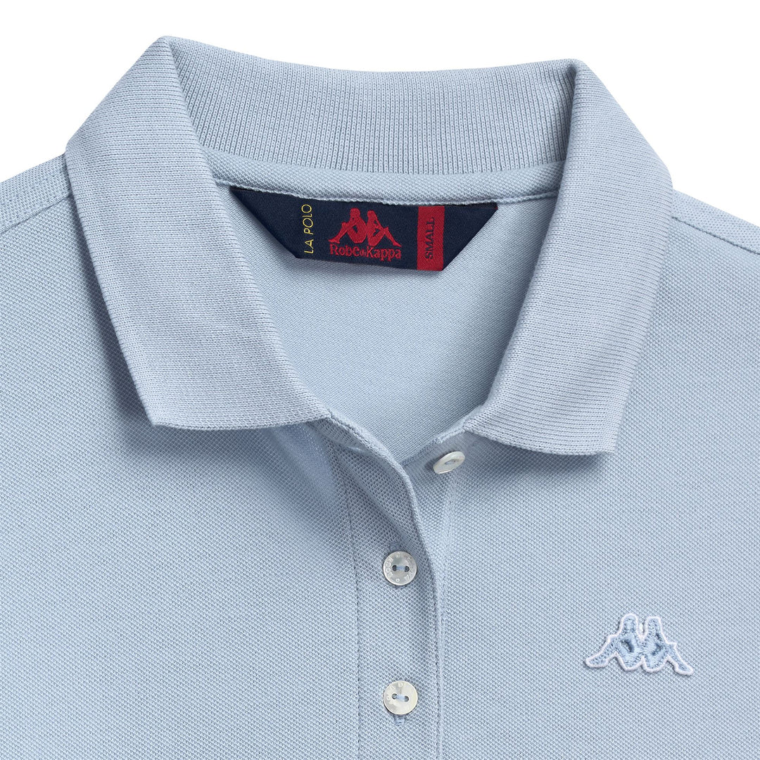 Polo informal de piqué elástico de corte regular azul para mujer main
