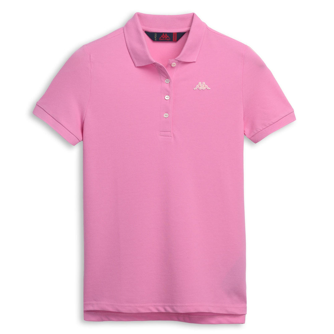 Polo rose pour femme, coupe classique, décontracté et extensible 01