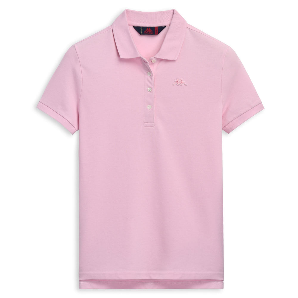 Polo rose classique pour femme, coupe régulière, en piqué stretch 02