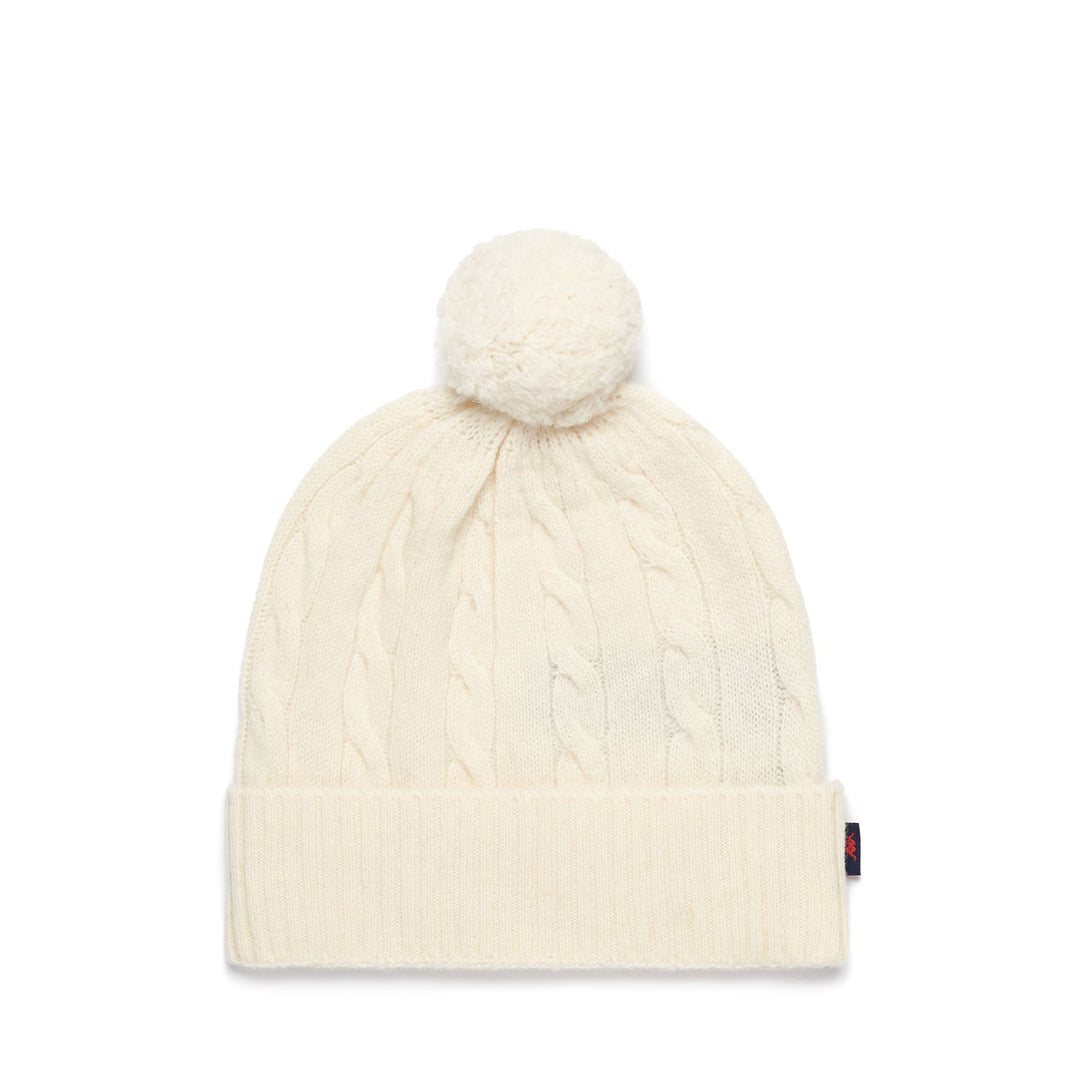 Cappello Classico in Lana a Treccia Verde Bianco Donna 01