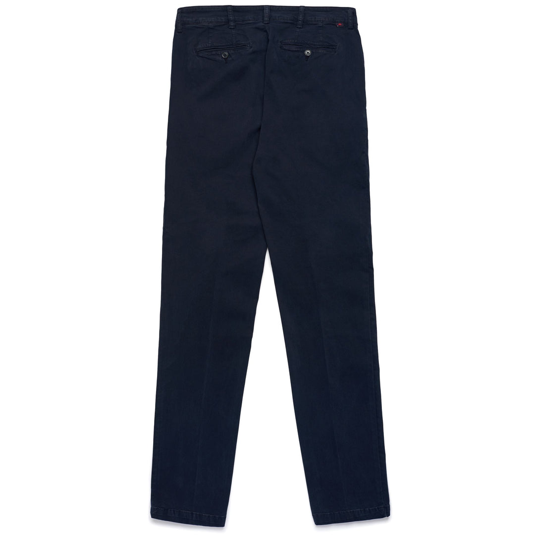 Pantalones chinos ajustados de gabardina elástica azul marino para hombre main