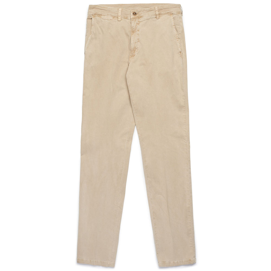 Beige brown Men's Skinny Fit Chino Pants in Stretch Gabardine 01
