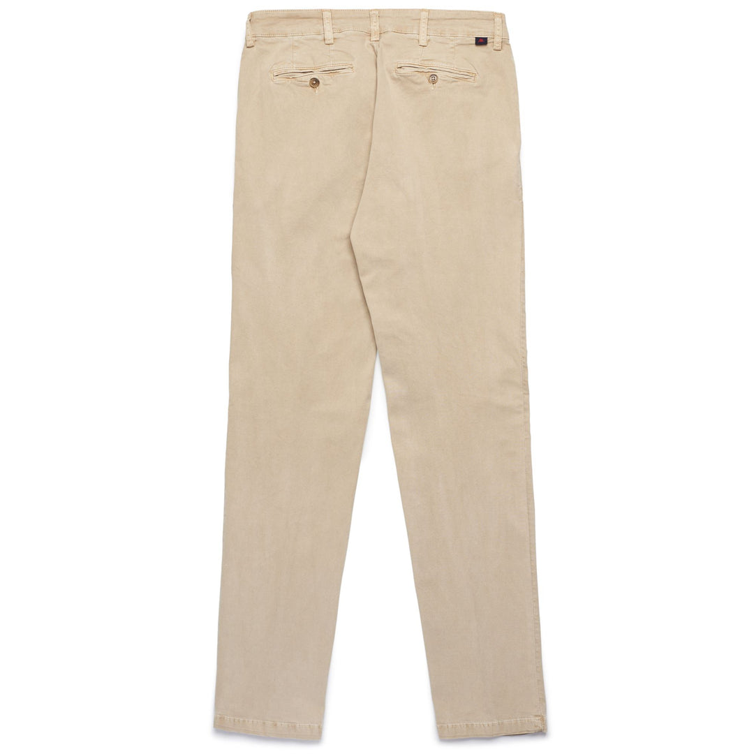 Pantaloni Chino Slim Fit Uomo Beige Marrone in Gabardine Stretch main
