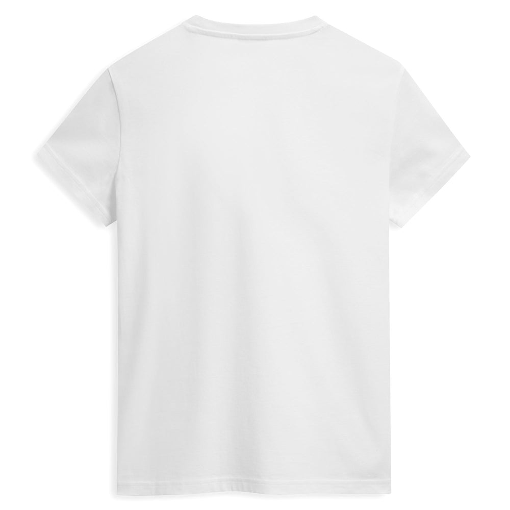 T-shirt blanc en coton pour femme, coupe classique 02