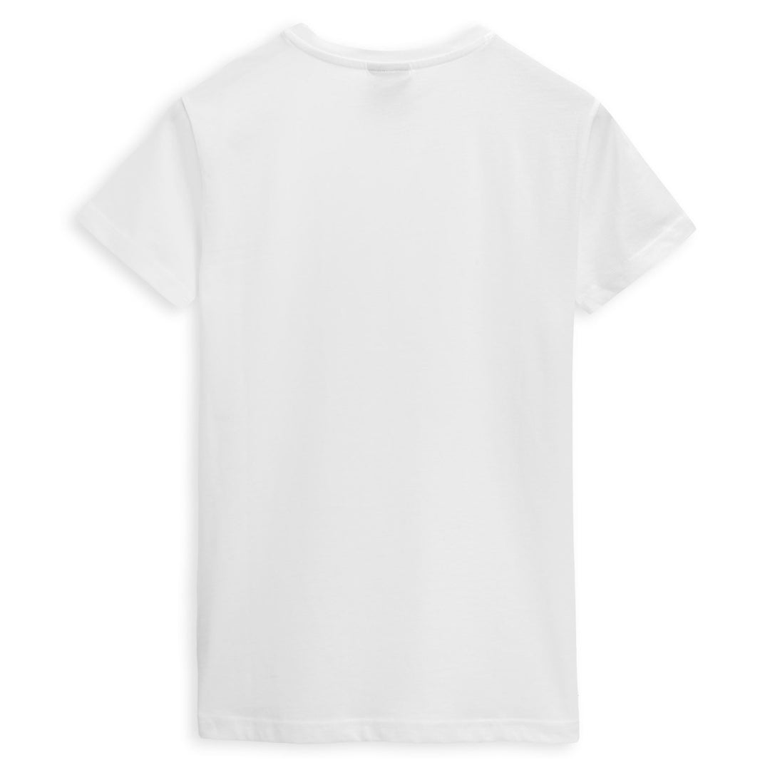 T-shirt bianca da donna in cotone, vestibilità regolare e casual. main