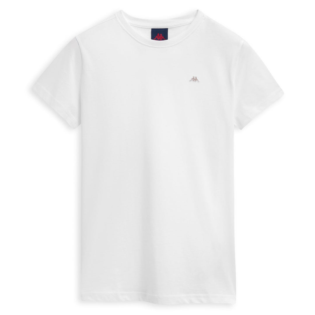 T-shirt bianca da donna in cotone, vestibilità regolare e casual. main