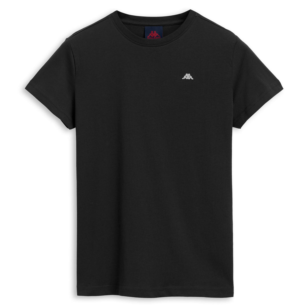 T-shirt noir pour femme, coupe classique, en coton décontracté 01