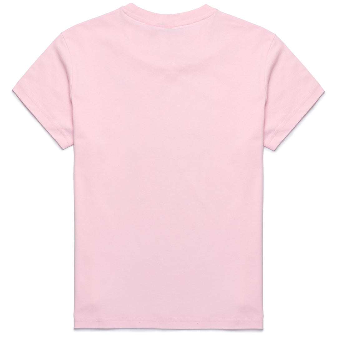 T-Shirt Classica in Cotone Rosa Rossa Donna con Patch Omini main