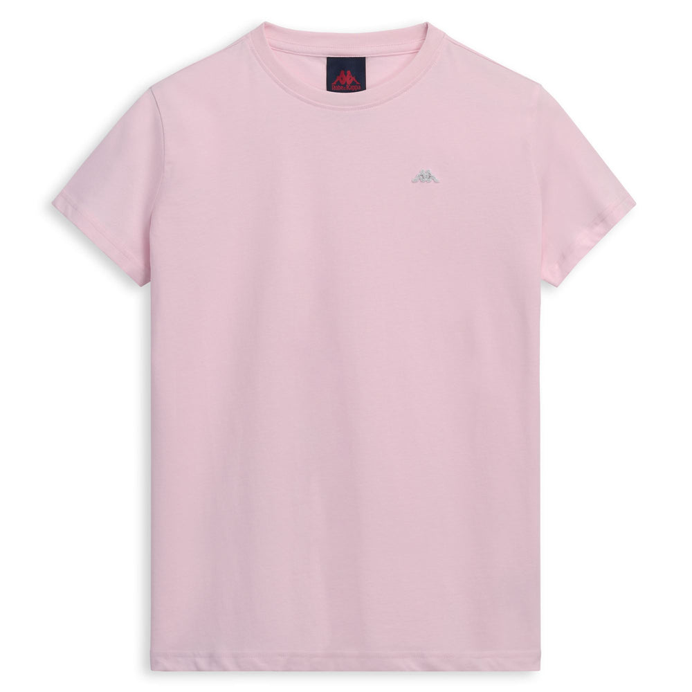 T-shirt rose pour femme, coupe classique, en coton décontracté 02