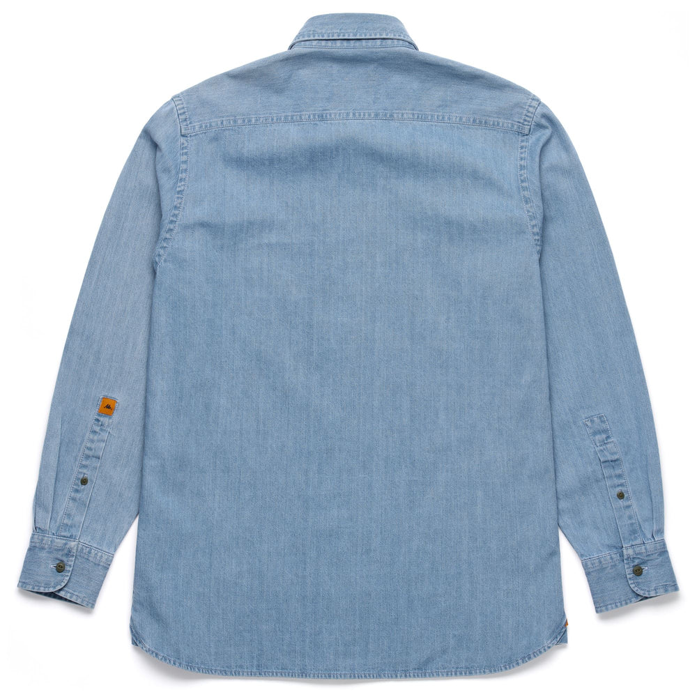 Camicia in Denim Blu Chiaro Uomo con Bottoni e Vestibilità Regolare 02