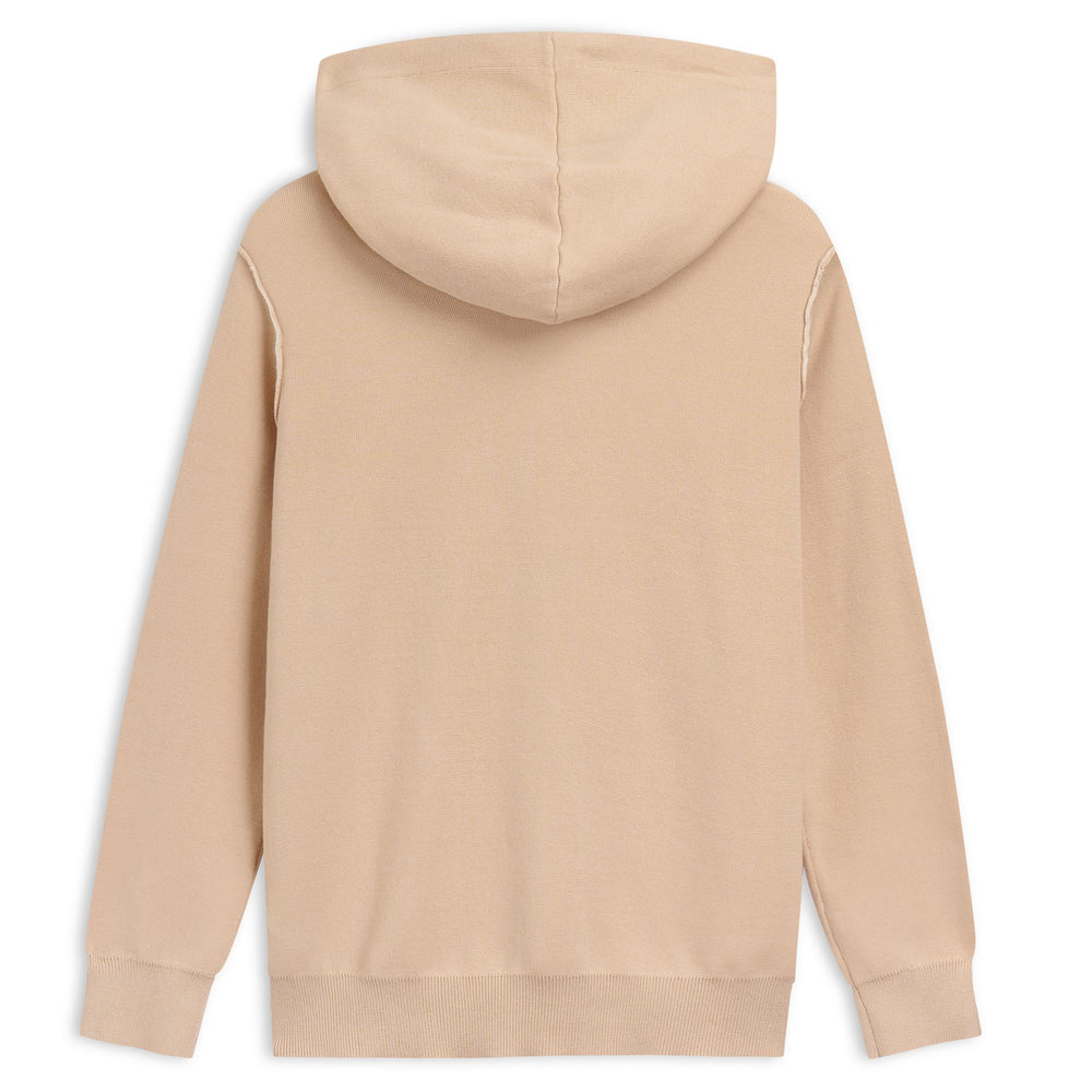 Giacca beige da donna in cotone con cappuccio slim fit 02