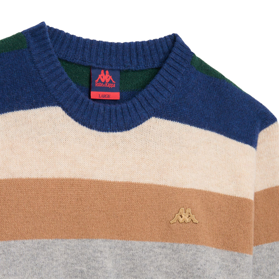 Suéter de lana ajustado para hombre, color azul y multicolor main