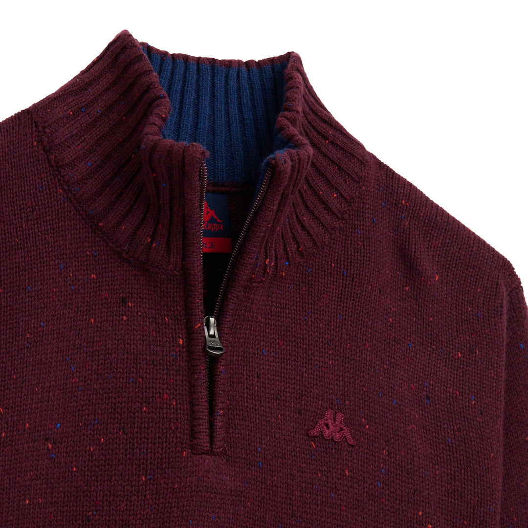 Red Men's Slim Fit Knitted Polo Zip Jacket main