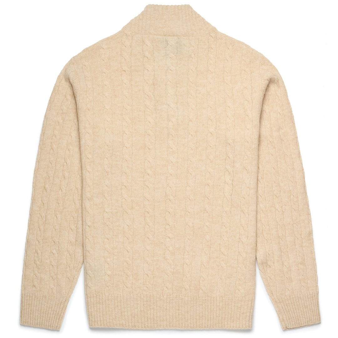 Beige yellow Men's Classic Wool Zip Polo Knitwear main