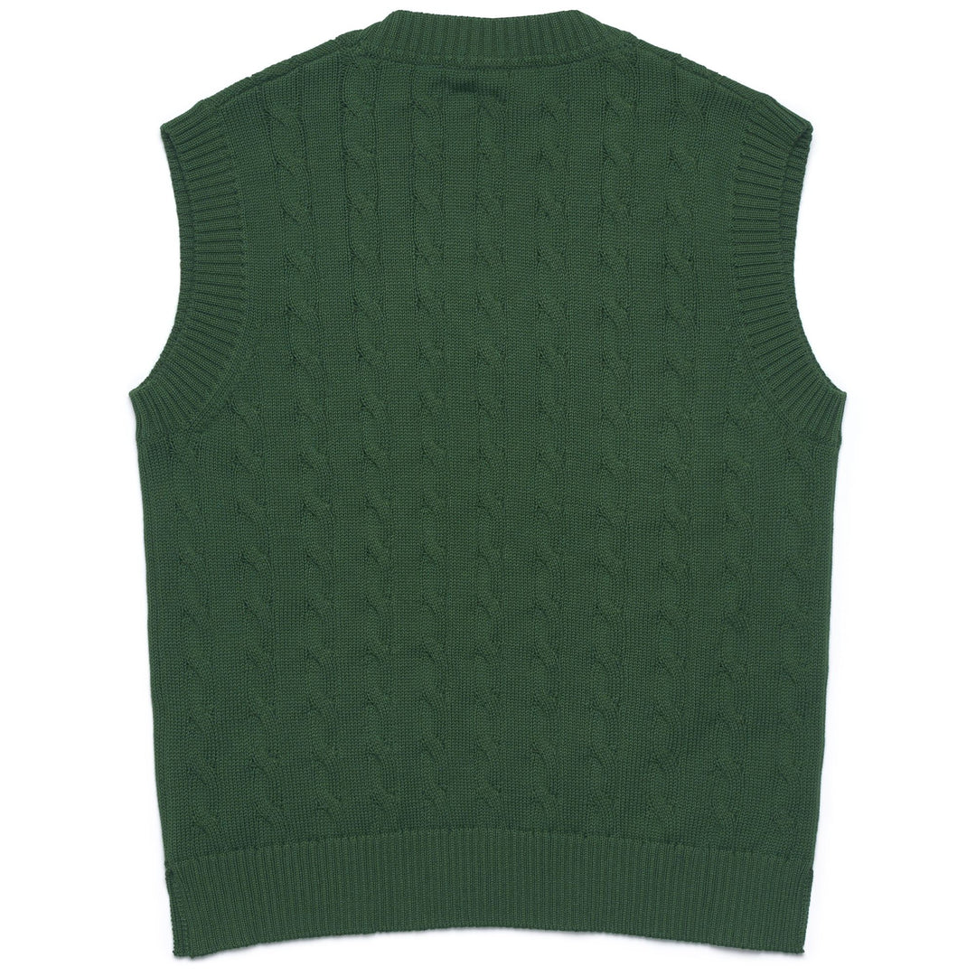 Eden Green Women's Classic Knit Vest with Cable Design main